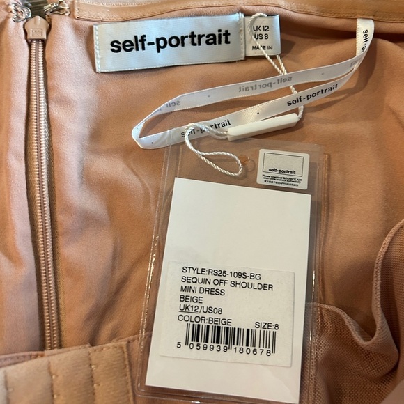 Self Portrait Sequin Off Shoulder Mini Dress NWT - Picture 8 of 8